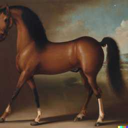 a horse, painting from the 18th century generated by DALL·E 2